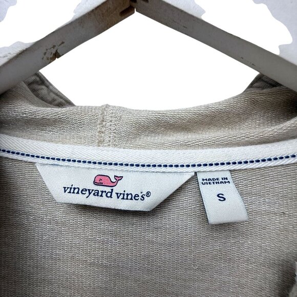 Vineyard Vines Hoodie Tee Small Oatmeal Beige Casual Womens Soft Top Preppy - Picture 4 of 8